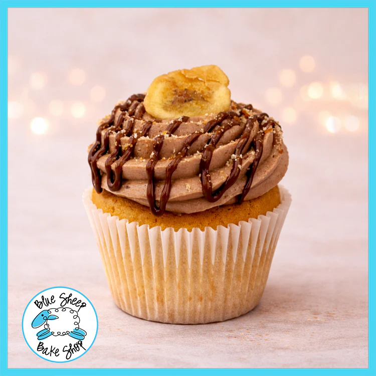 Banana Nutella Filled Cupcake