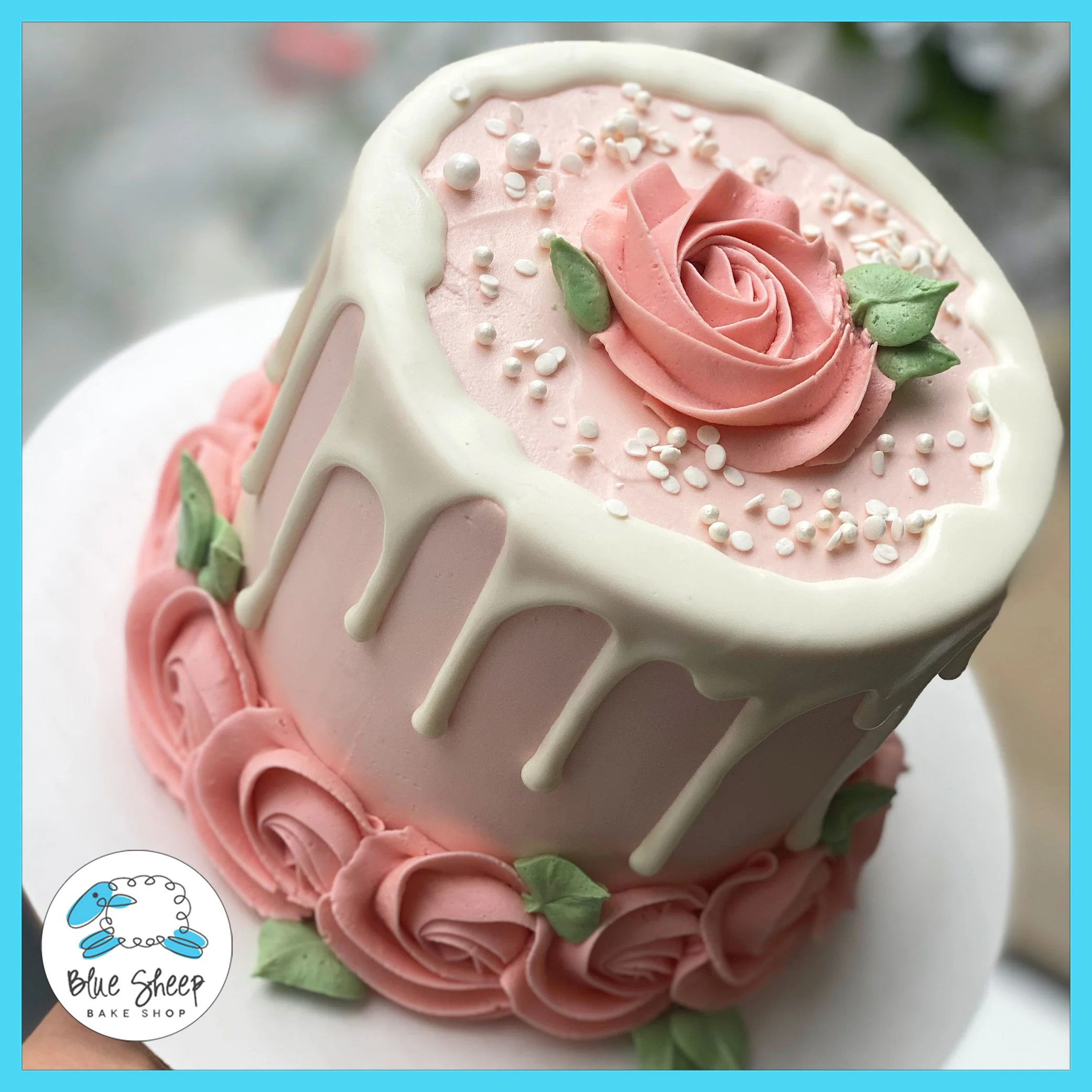 Blush Rose Birthday Cake