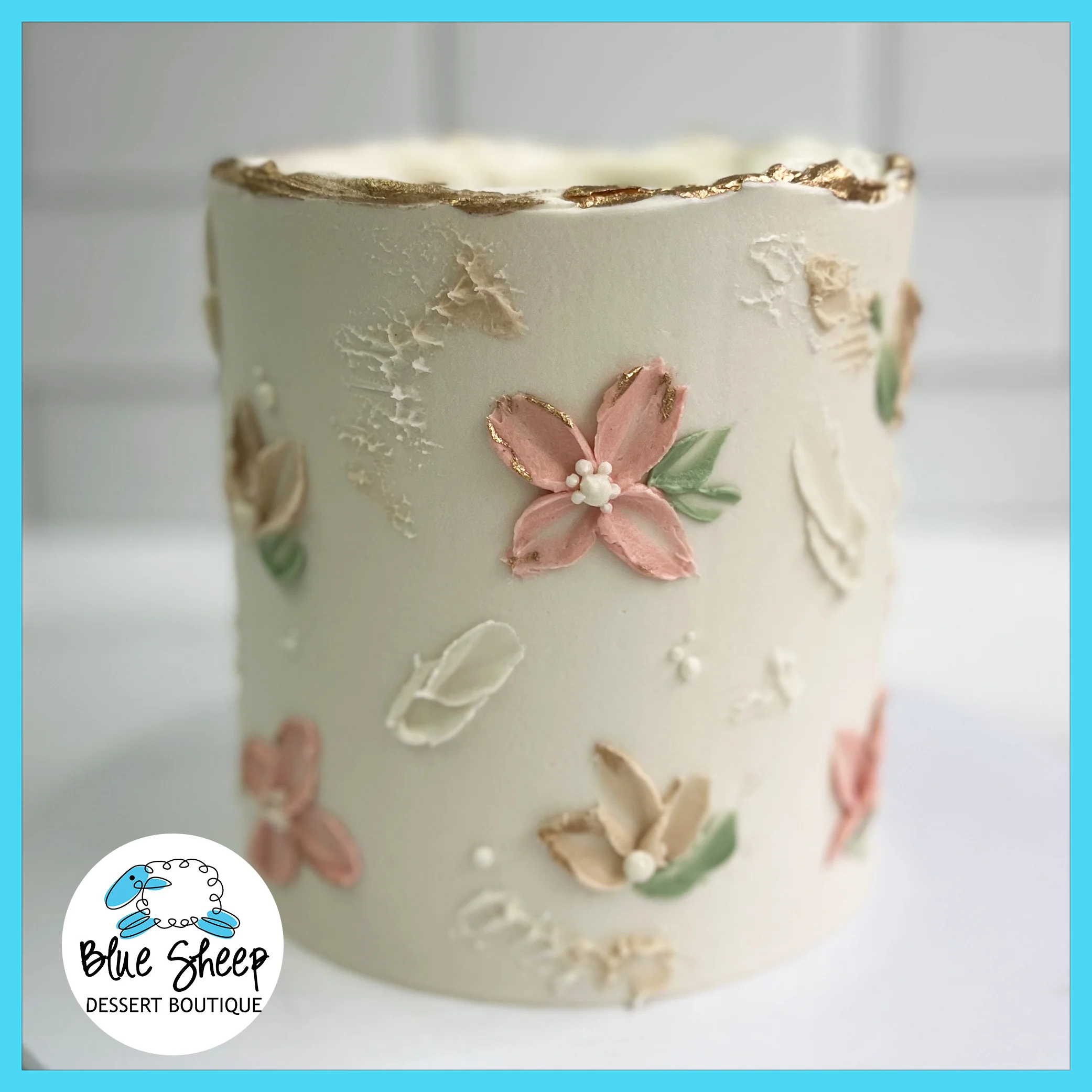 Blushing Wildflowers Cake