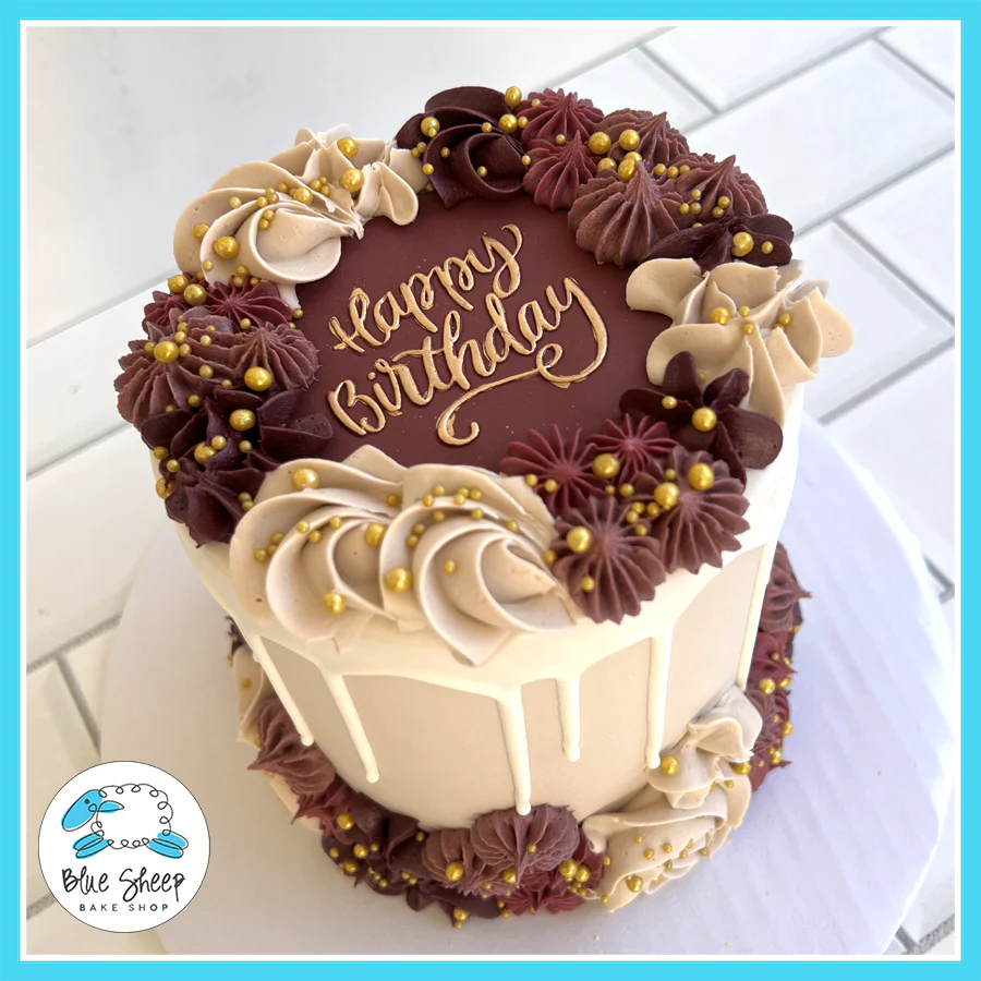 Bordeaux Lux Birthday Cake