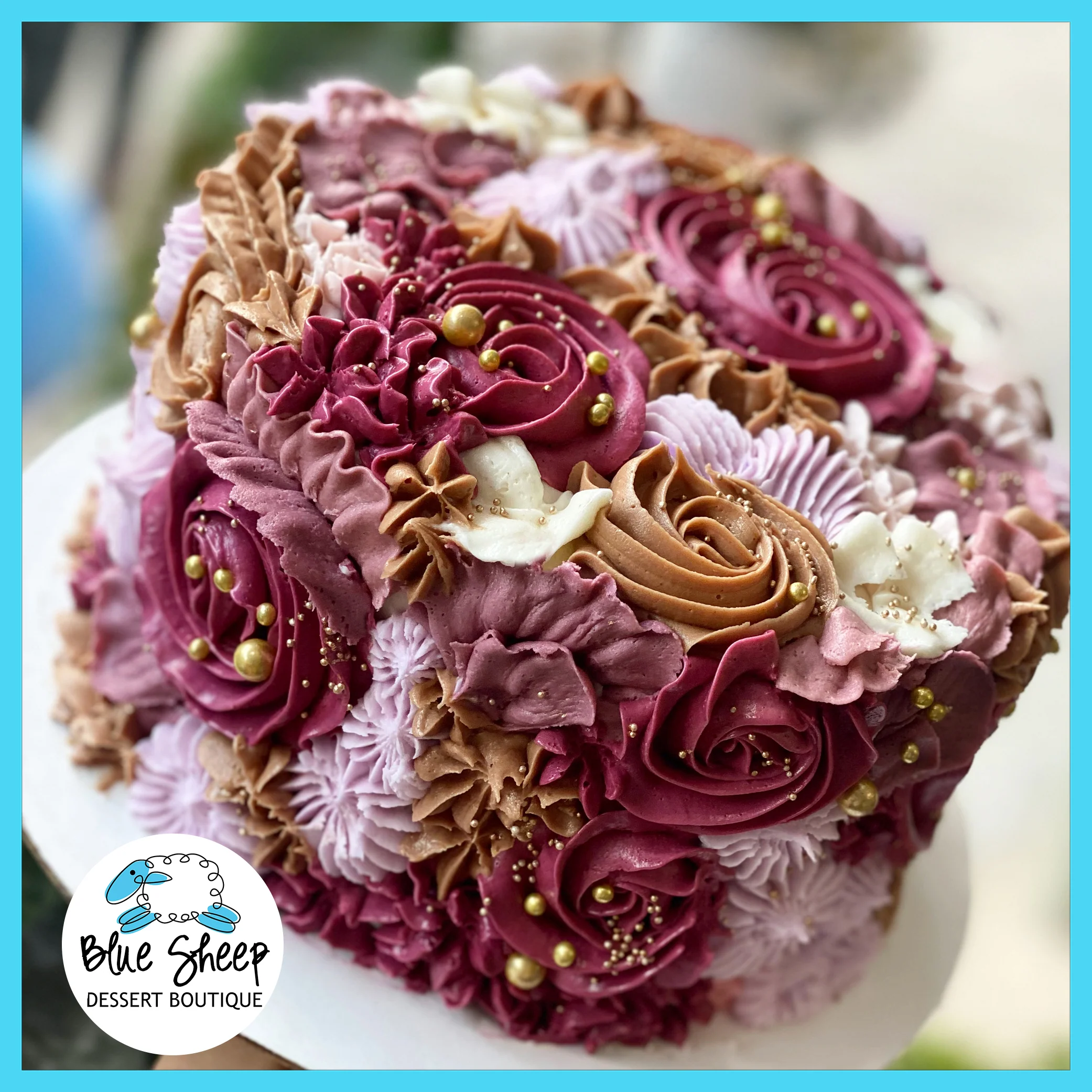 Burgundy Fall Floral Textures To Go Birthday Cake