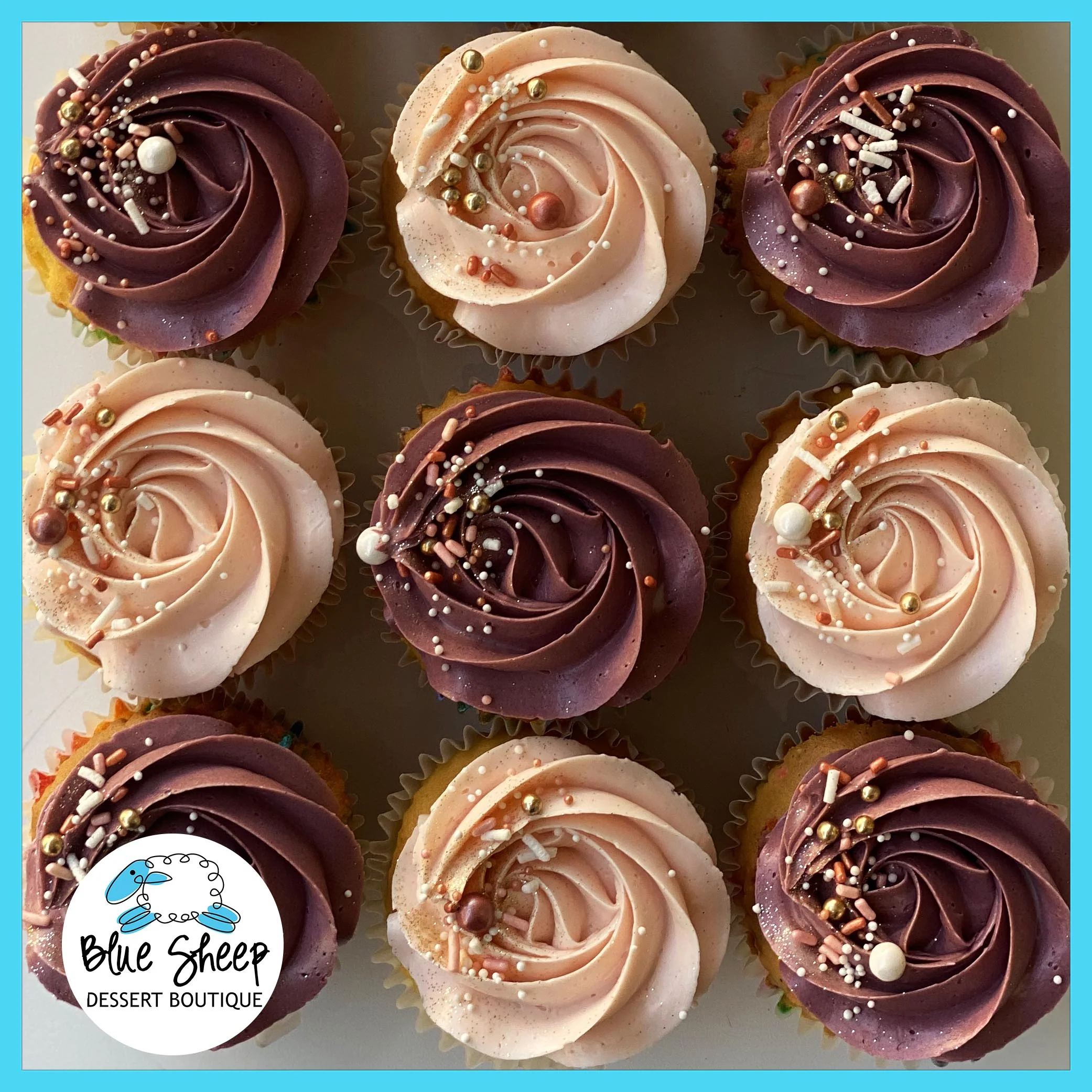 12 Custom Rosette Cupcakes with filling
