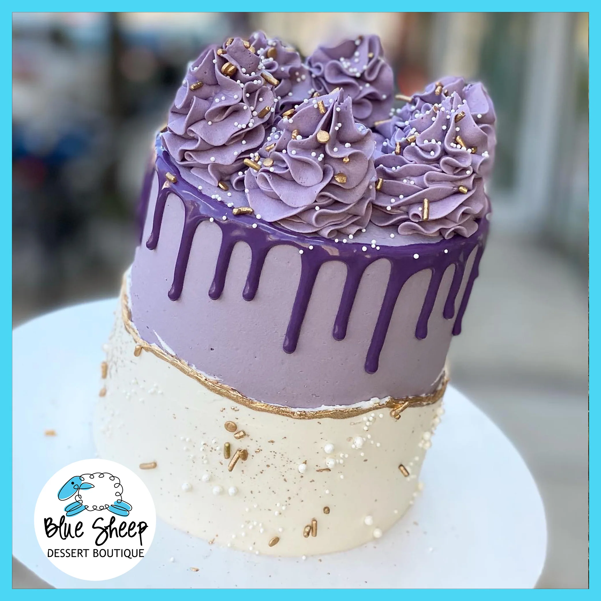 Eggplant Viva Glam Birthday Cake