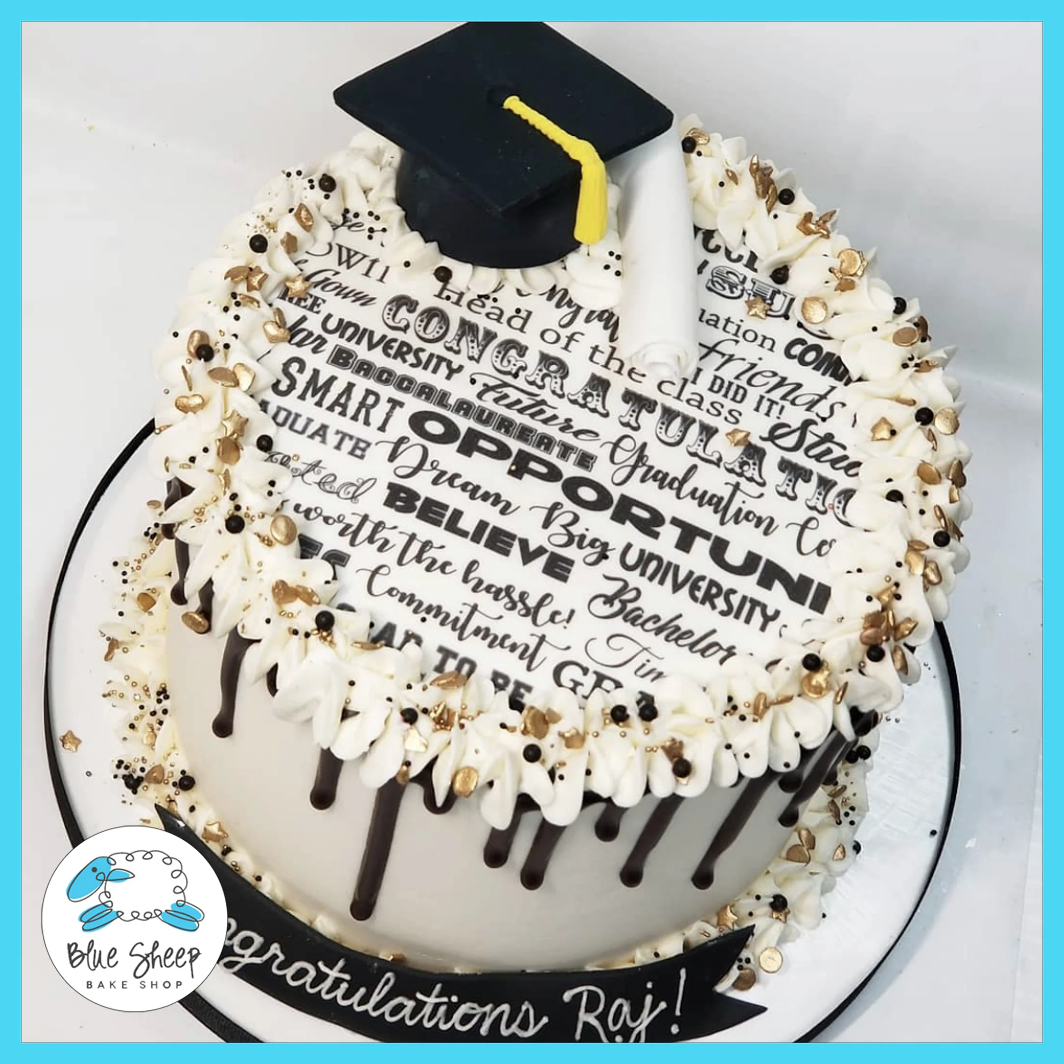 Expressions Graduation Cake