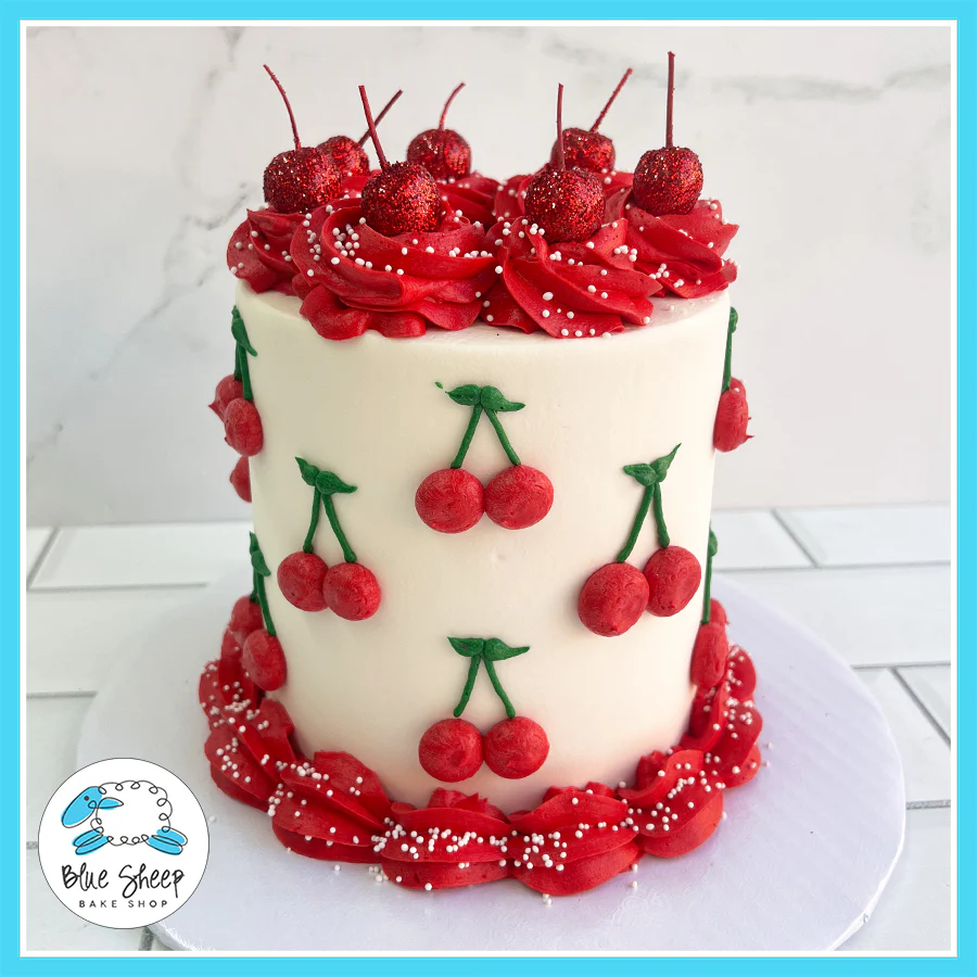 Glitz & Glam Cherry Birthday Cake