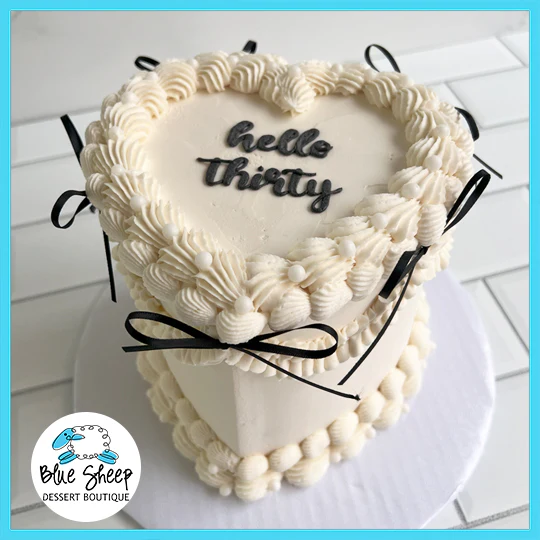 Message In A Heart Birthday Cake