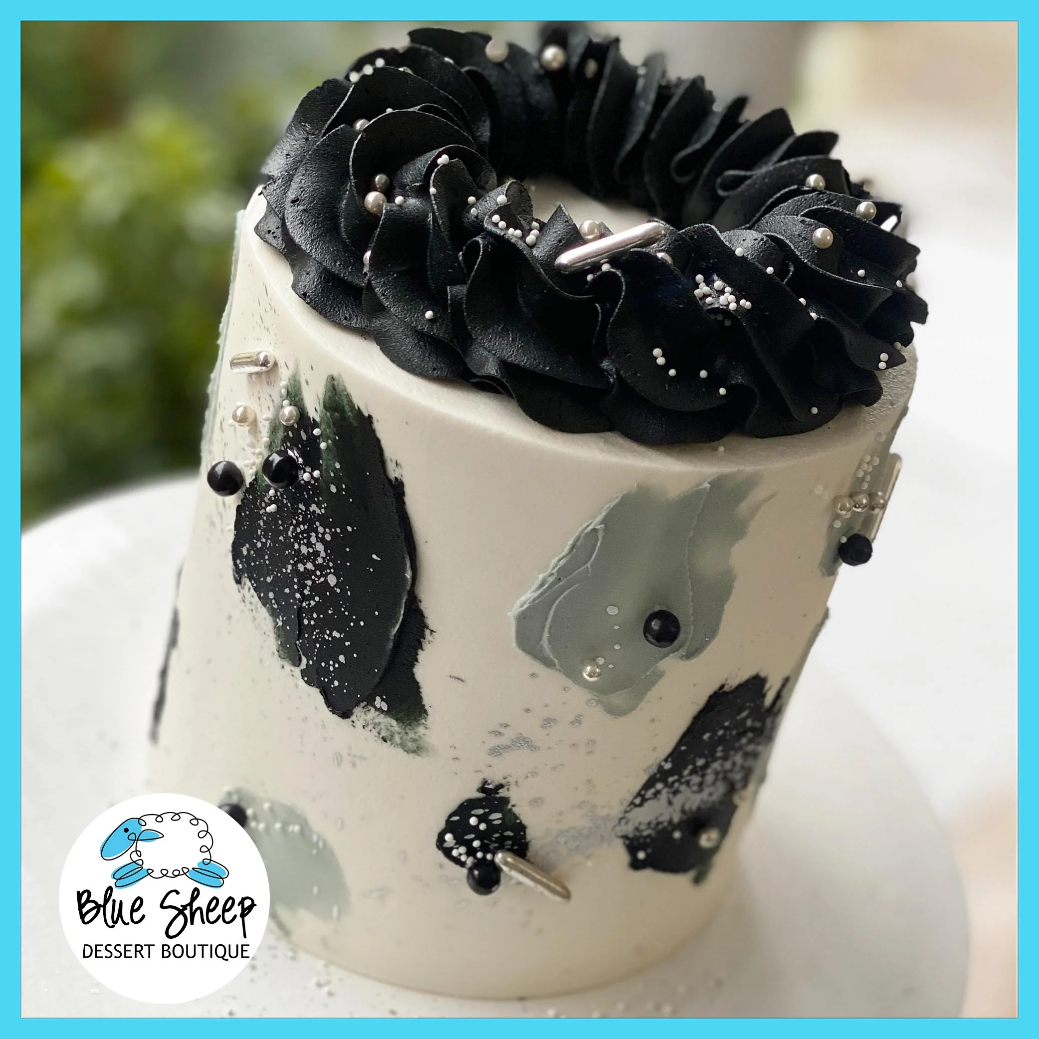 Grey and Black Palette To Go Birthday Cake