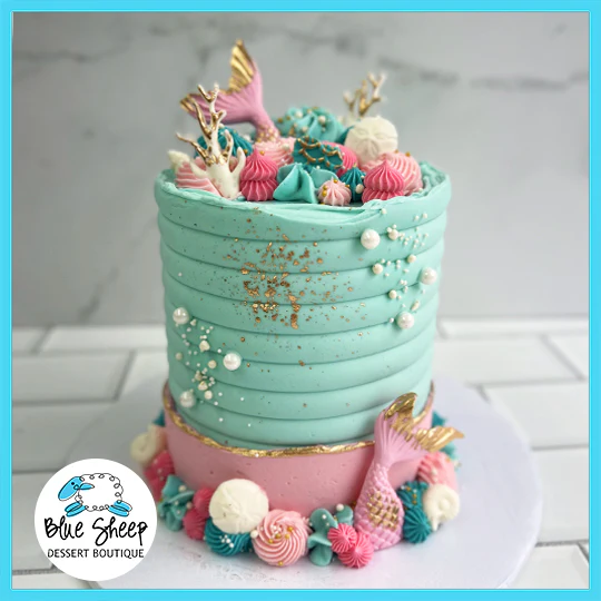Mermaid Vibes Birthday Cake