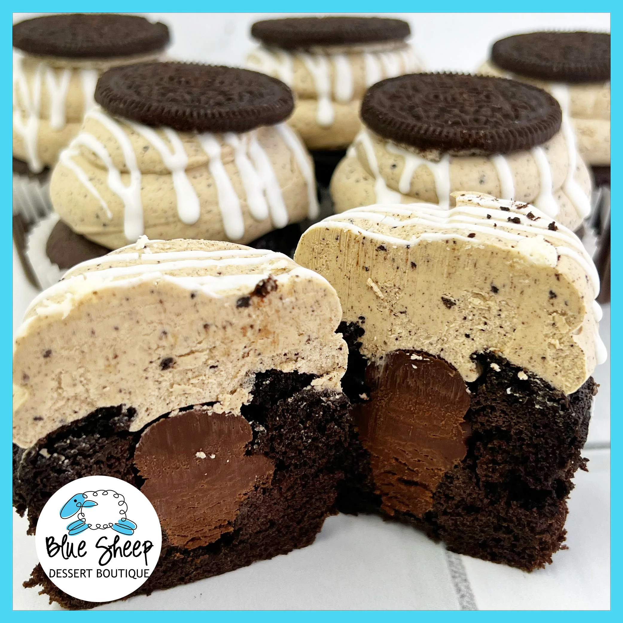 Mocha Cookie Crumble Cupcake - STUFFED!