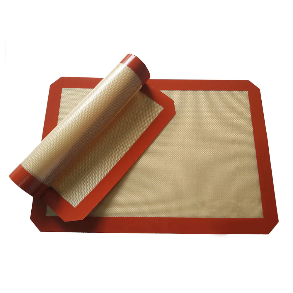 Non-Stick Silicone Baking Mat Pad, 42*29.5cm Baking Sheet  Glass Fiber Rolling Dough Mat, Large Size for Cake Cookie Macaron