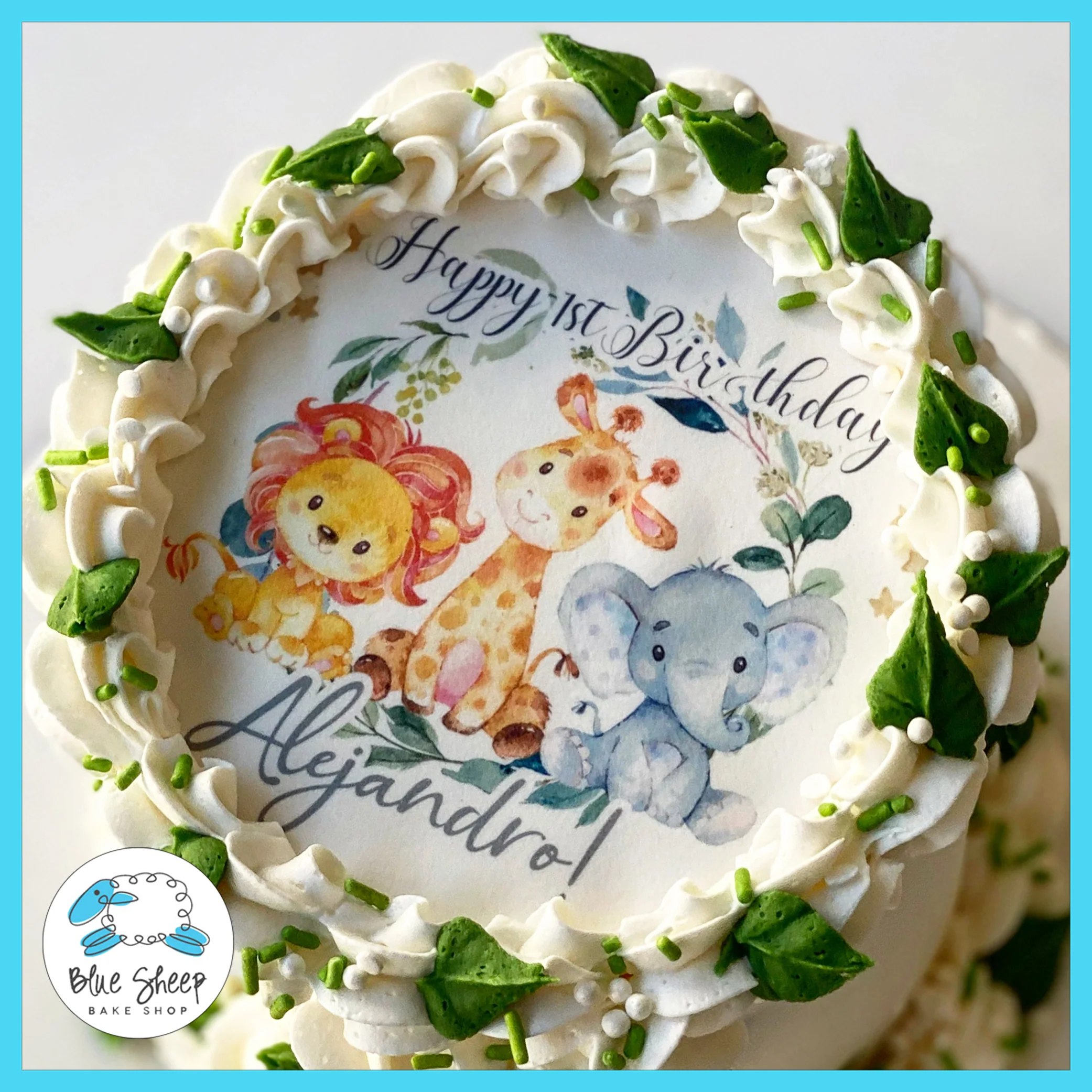 Safari 1st Birthday Birthday Cake