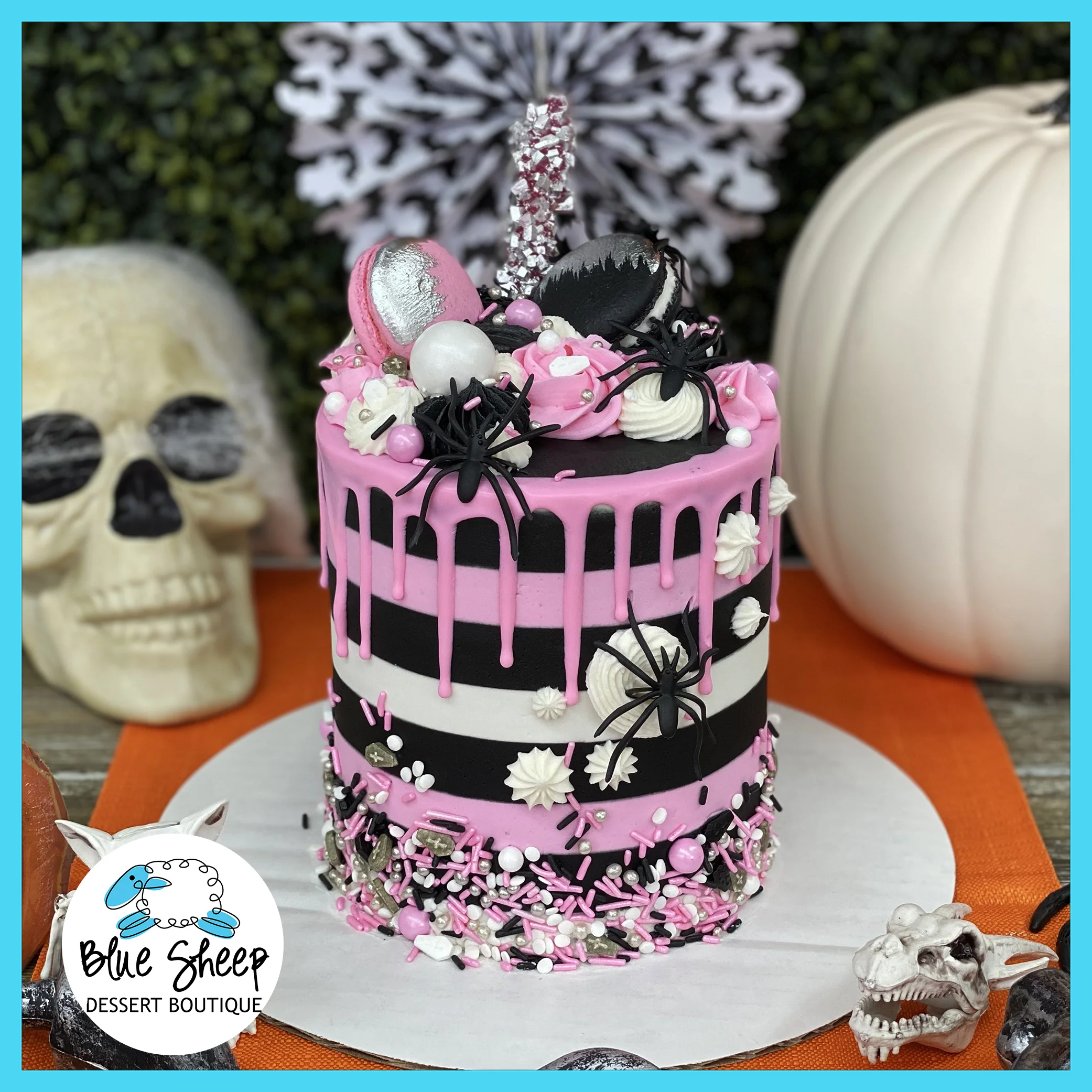 Spiders & Sass Halloween Cake