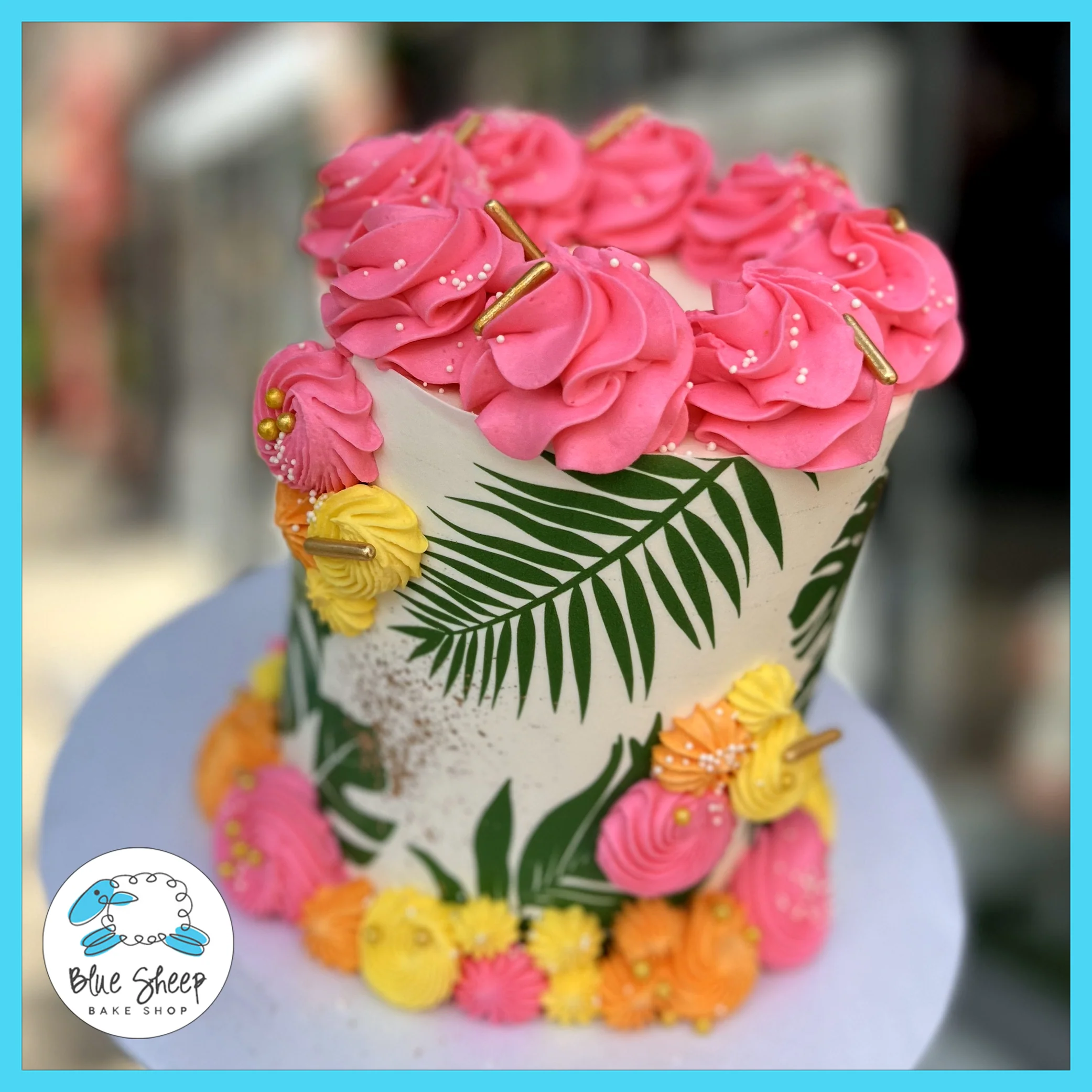 Tropical Paradise Birthday Cake