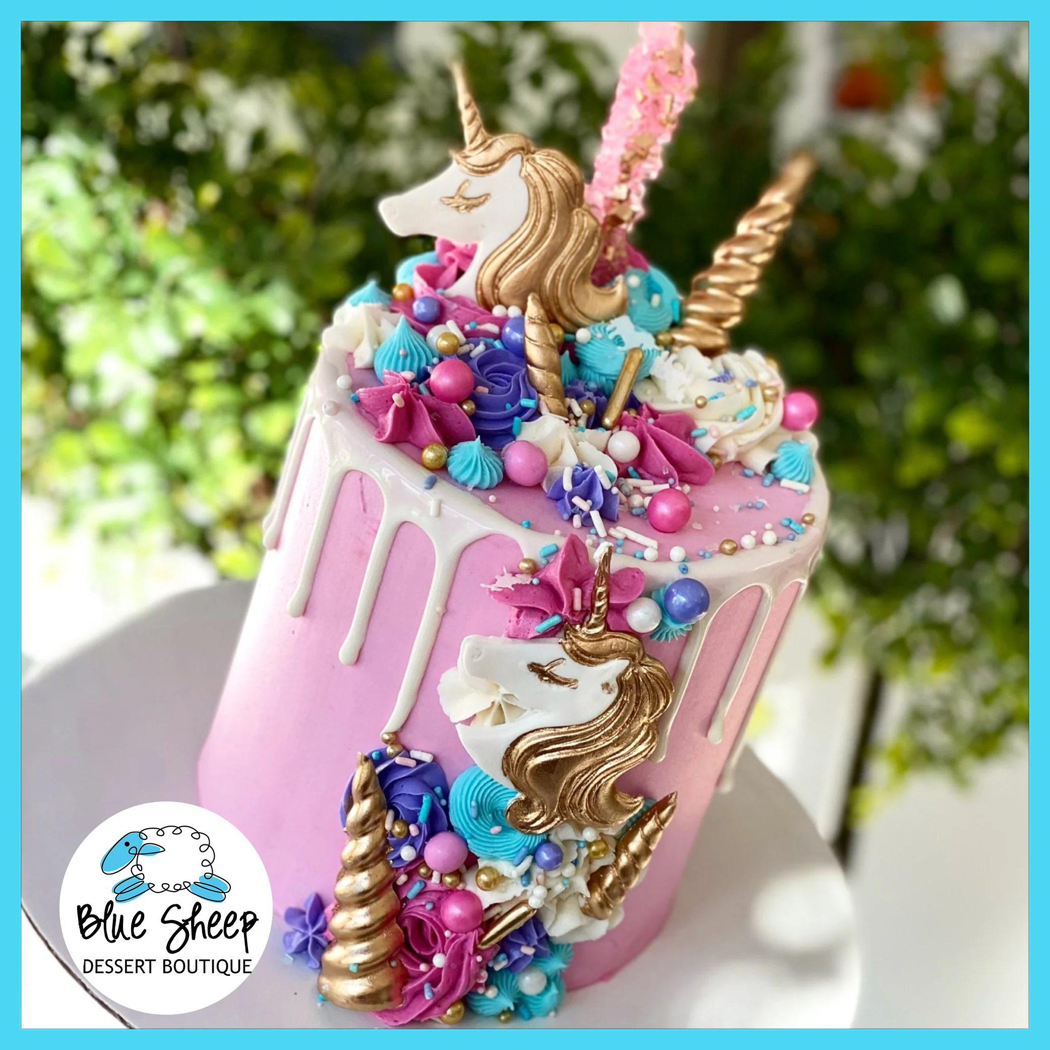 Unicorn Party Birthday Cake - PINK