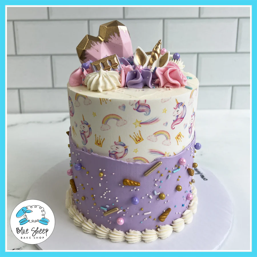 Unicorn & Rainbows Sprinkle Birthday Cake
