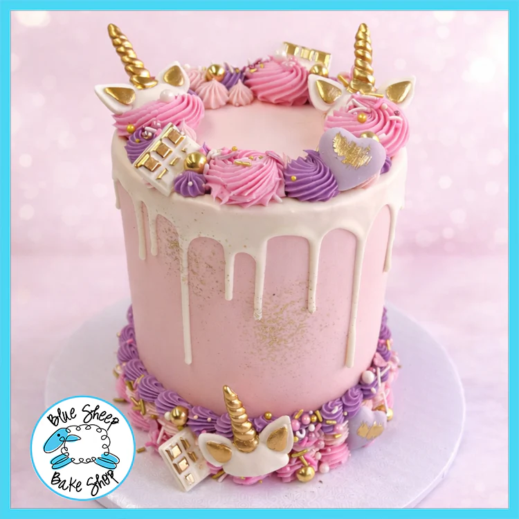 Whimsical Unicorn Birthday Cake